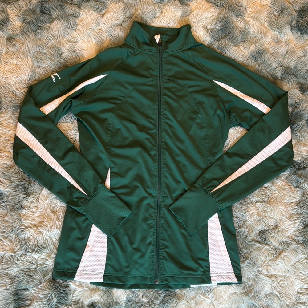 Mizuno Green / White Volleyball Jacket
